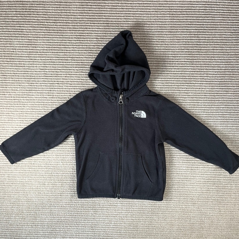 The North Face Infant Glacier Full Zip Fleece Hoodie Black 12-18M
